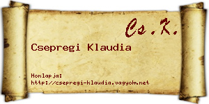 Csepregi Klaudia névjegykártya