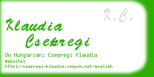 klaudia csepregi business card